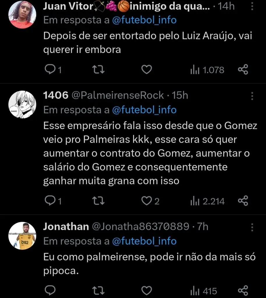 Repercussão via Twitter