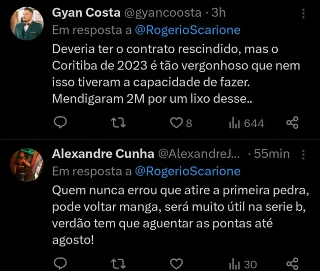 Repercussão via Twitter