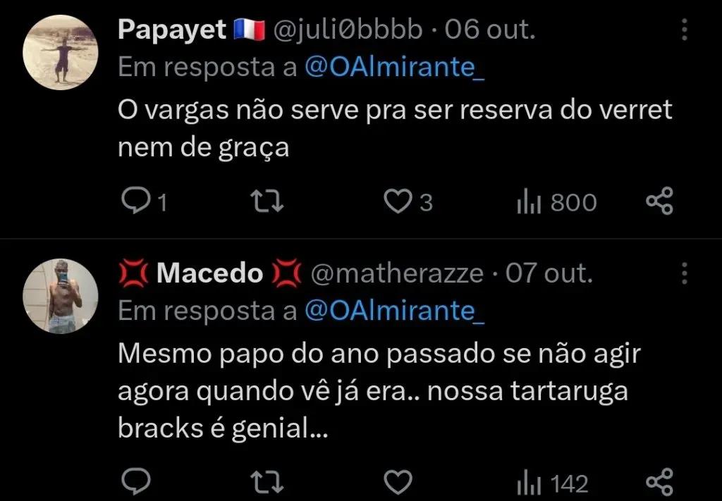 Repercussão via Twiter