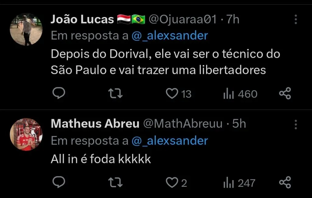 Torcedores via Twitter