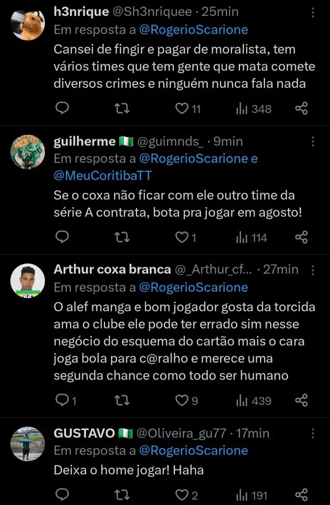 Repercussão via Twitter