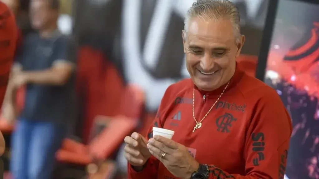 Tite: técnico fez elogios públicos ao gringo (Foto: Marcelo Cortes / Flamengo / Divulgação)