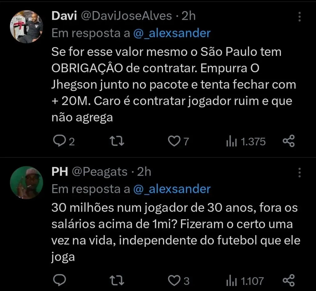 Repercussão via Twitter