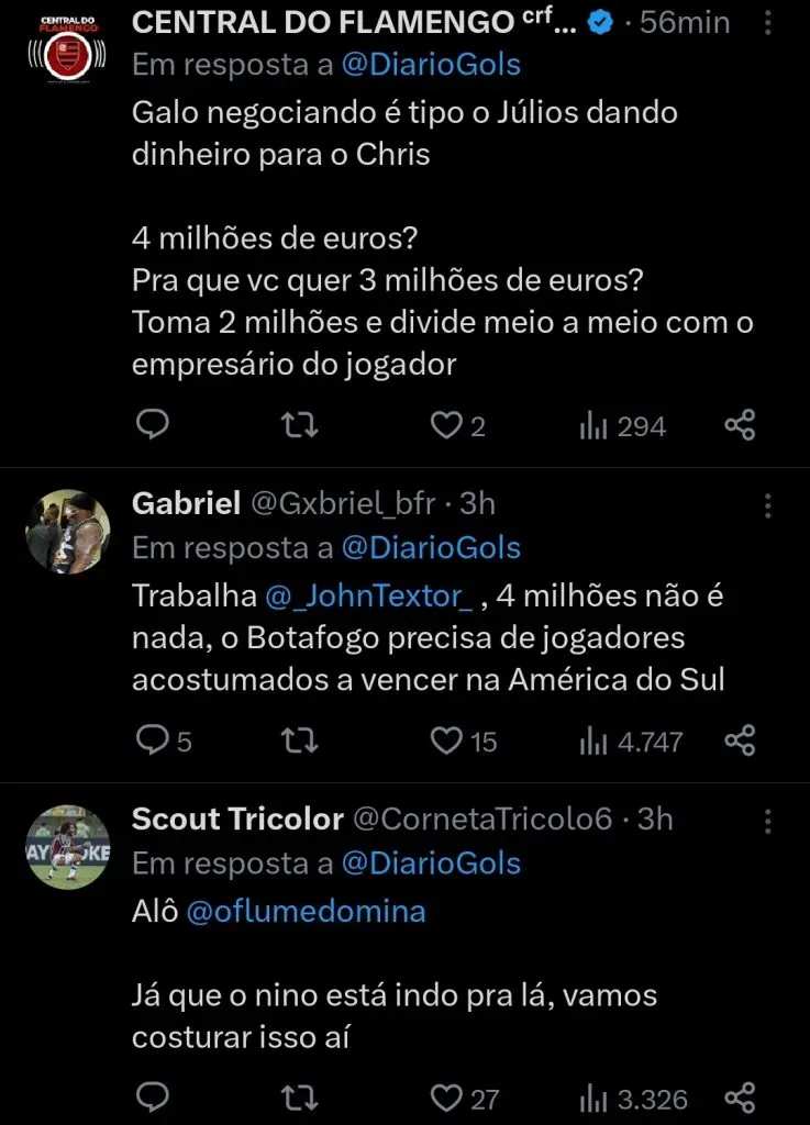 Repercussão via Twitter