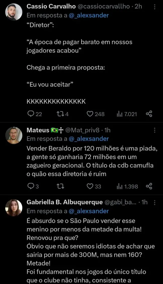 Repercussão via Twitter