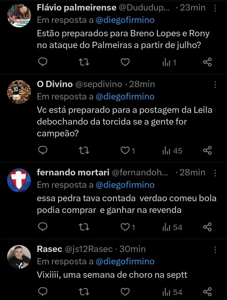 Repercussão via Twitter