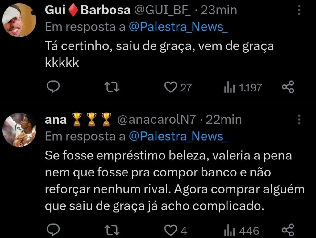 Repercussão via Twitter