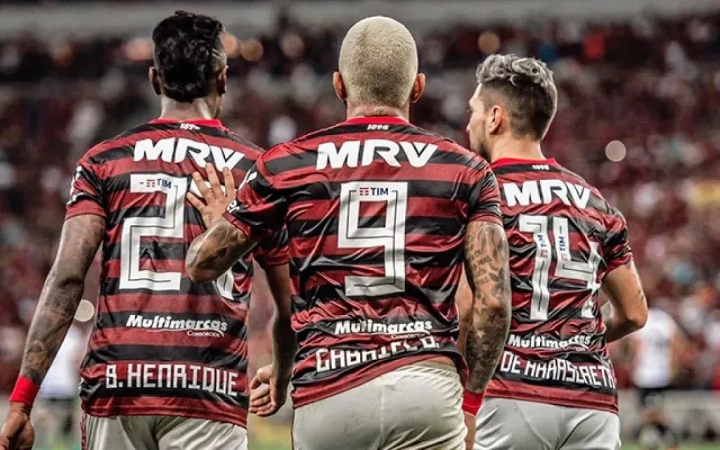 Trio que parou tudo no Flamengo. Foto: Marcelo Cortes/Flamengo