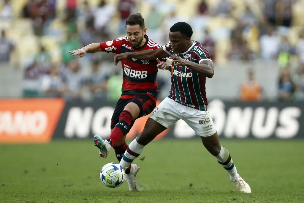 Jogador em ação contra o Fluminense. (Photo by Wagner Meier/Getty Images)
