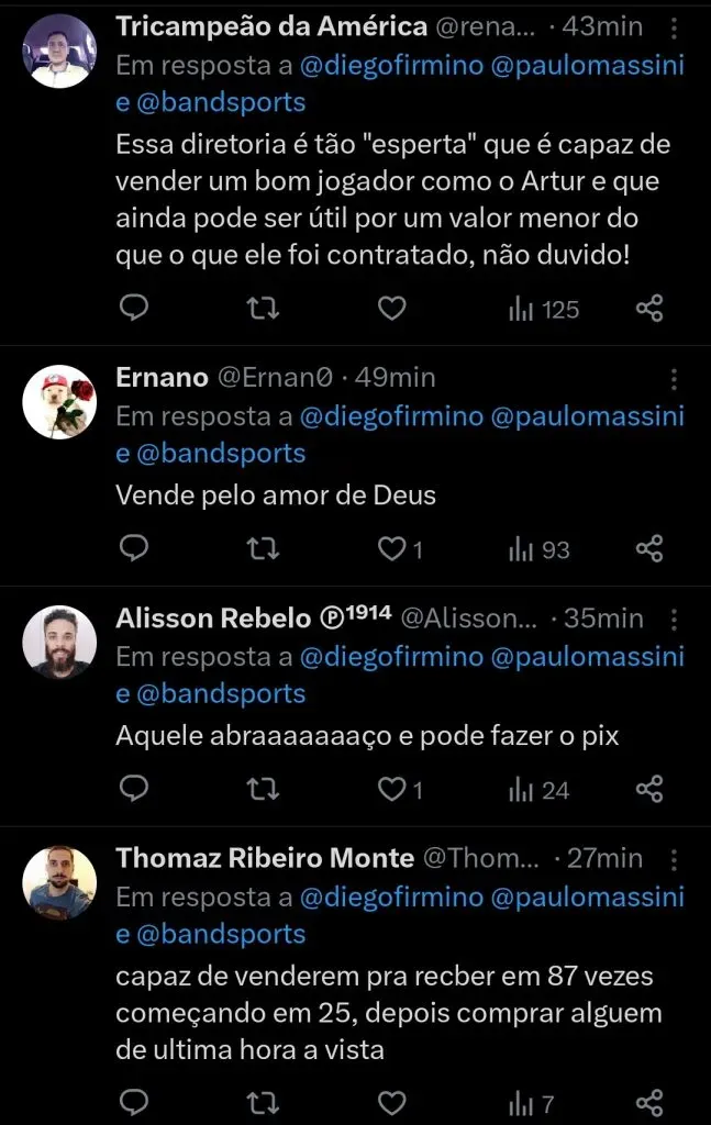 Repercussão via Twitter