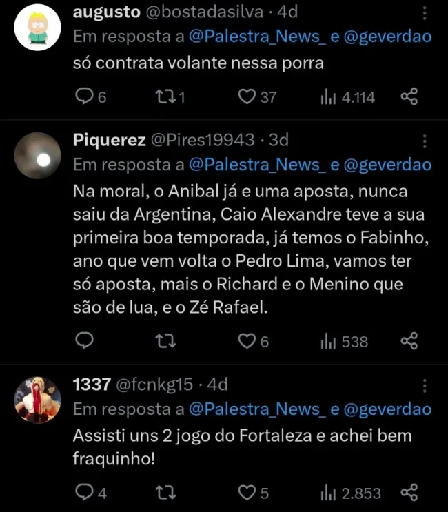 Repercussão via Twitter