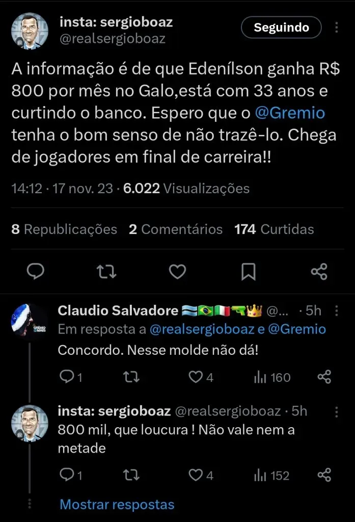 Repercussão via Twitter