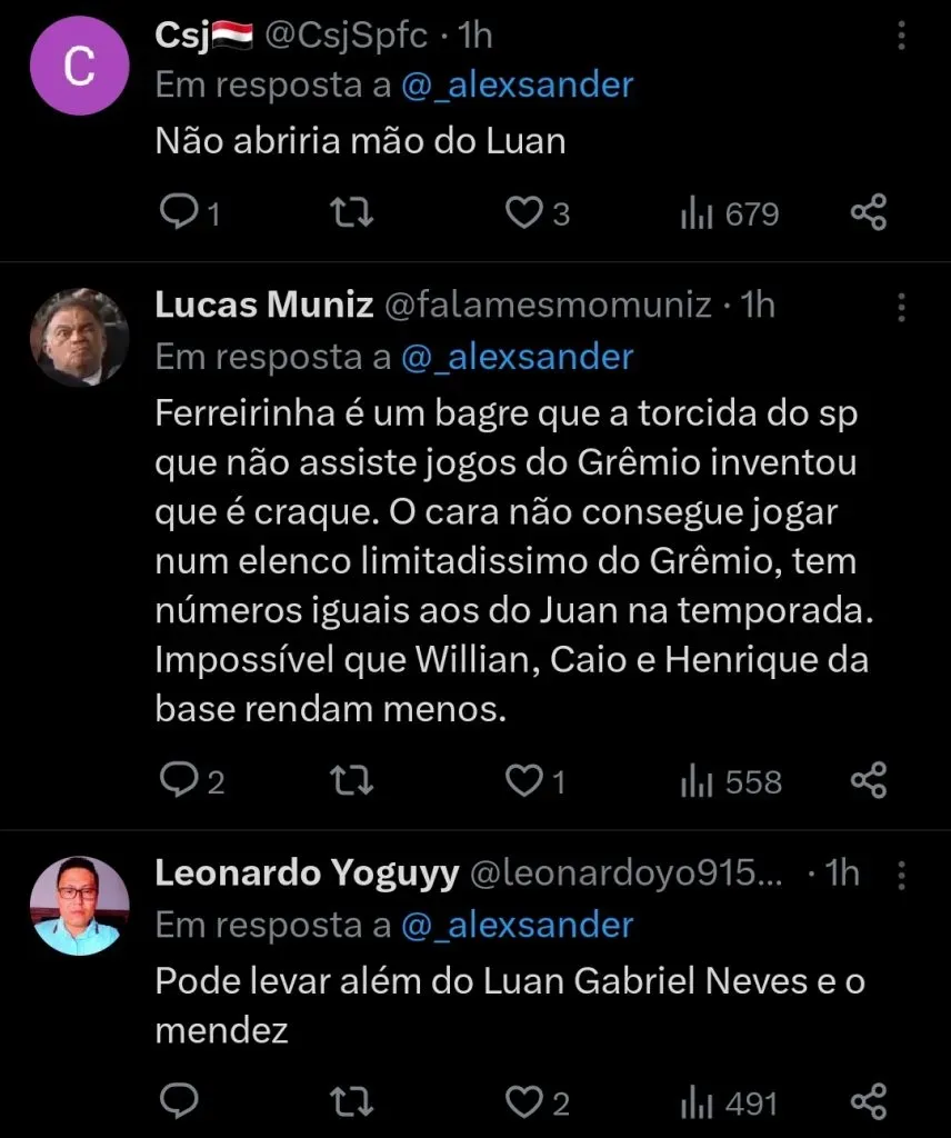 Repercussão via Twitter