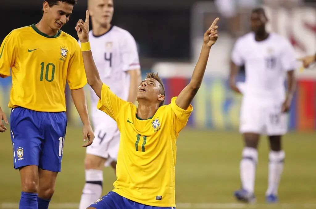 Neymar na seleção (Photo by Jeff Zelevansky/Getty Images)