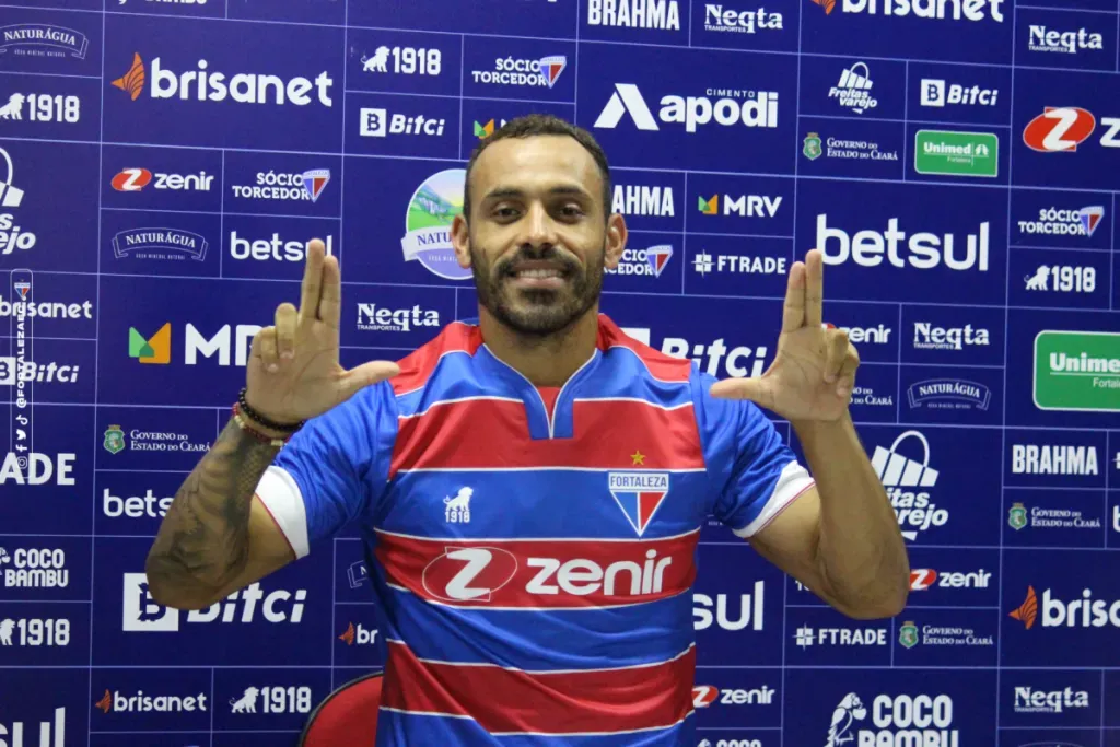 Moisés quando foi apresentado no Leão do Pici. Foto: Karim Georges / Fortaleza EC
