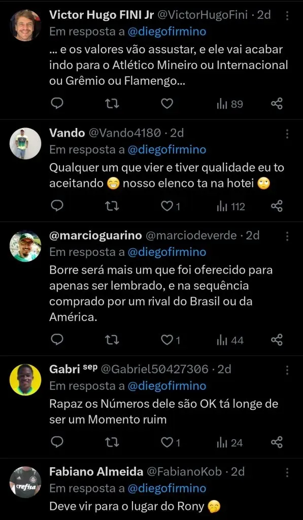 Repercussão via Twitter