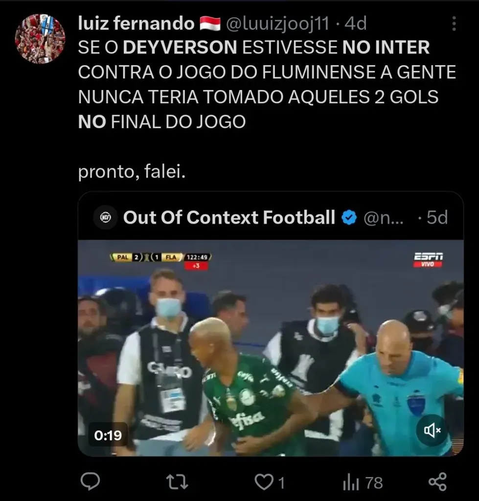 Repercussão via Twitter