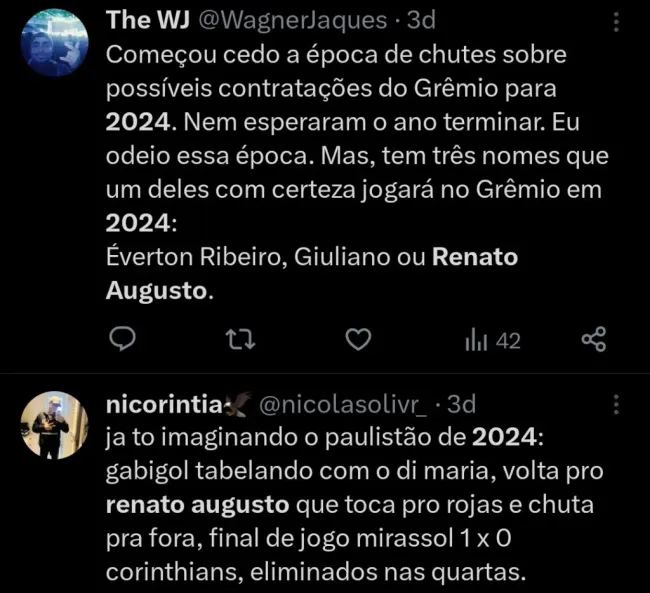 Repercussão via Twitter