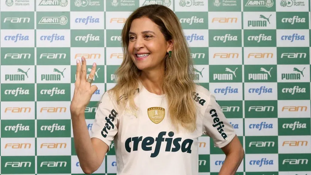 Leila Pereira no Palmeiras. Foto: Flickr Oficial SE Palmeiras/Fabio Menotti