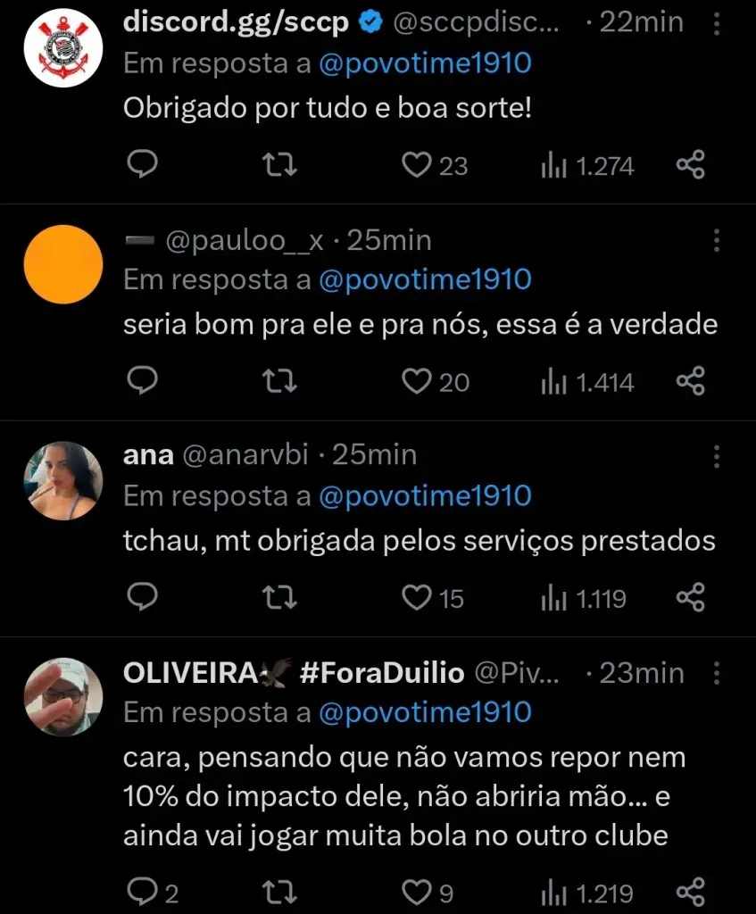 Repercussão via Twitter