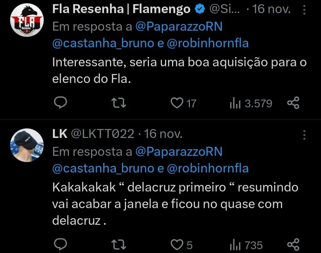 Repercussão via Twitter