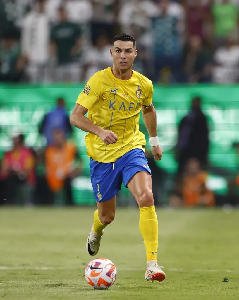Cristiano Ronaldo marca dois gols na vitória do Al Nassr. Foto: Francois Nel/Getty Images