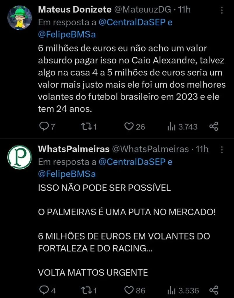 Repercussão via Twitter