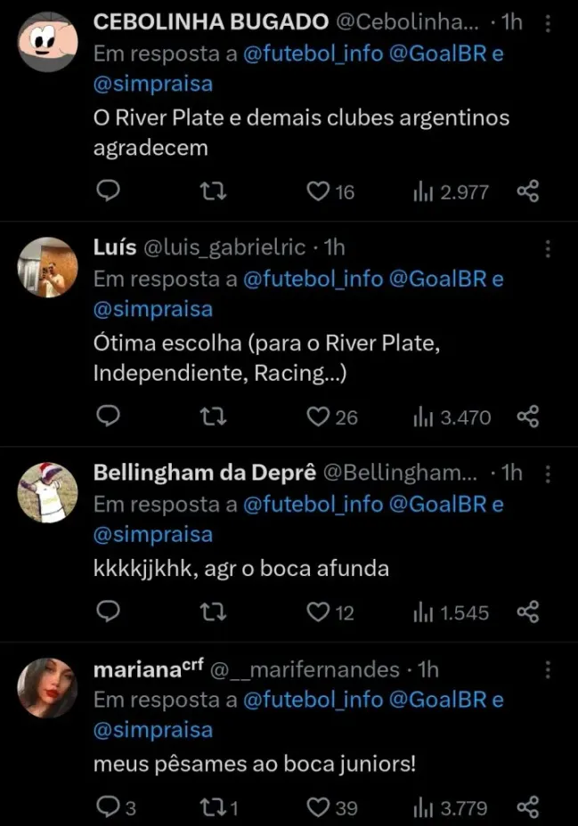 Repercussão via Twitter