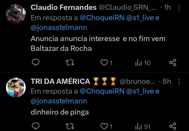 Repercussão via Twitter