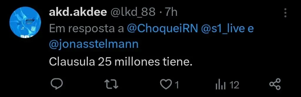 Repercussão via Twitter