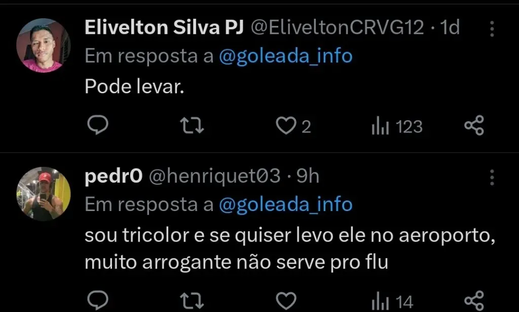 Repercussão via Twitter