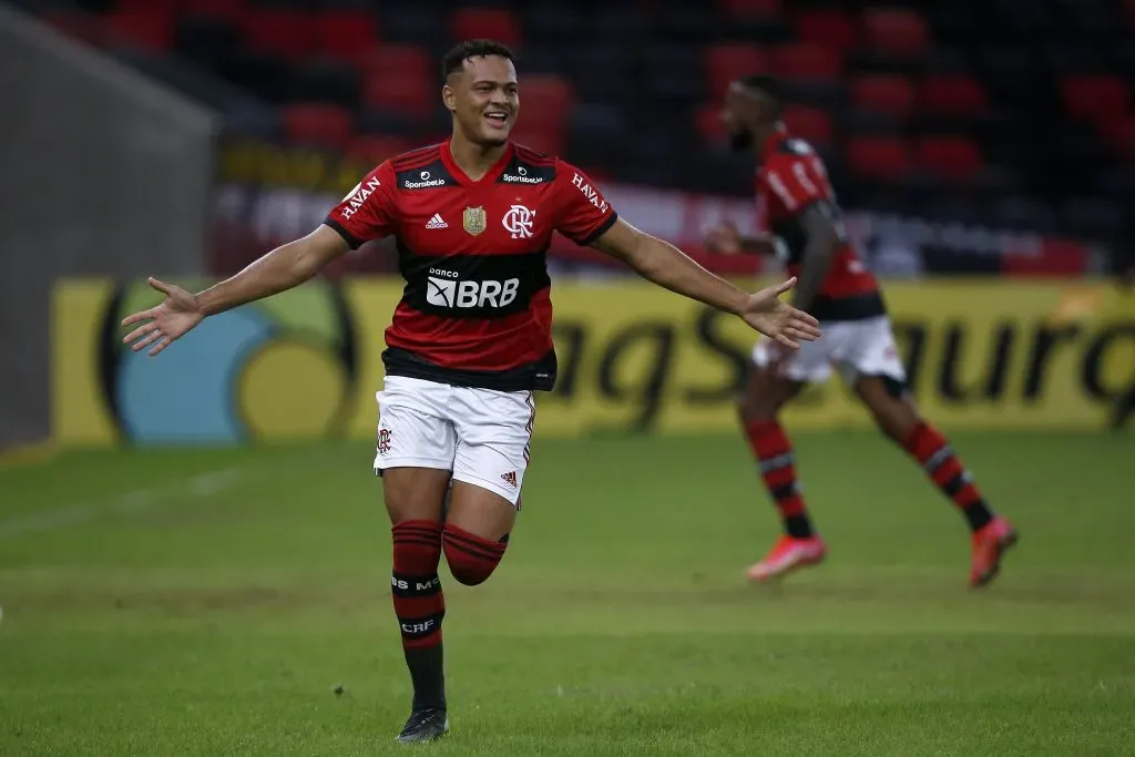 Rodrigo Muniz pelo Flamengo. (Photo by Wagner Meier/Getty Images)