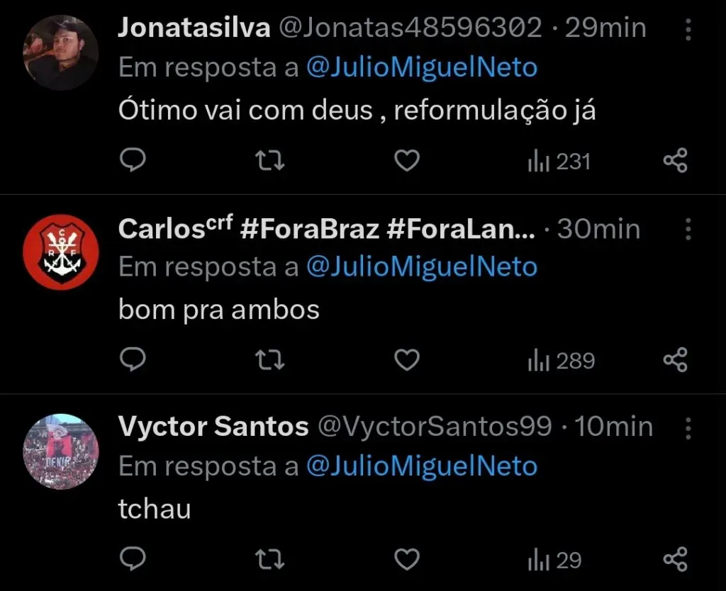 Repercussão via Twitter