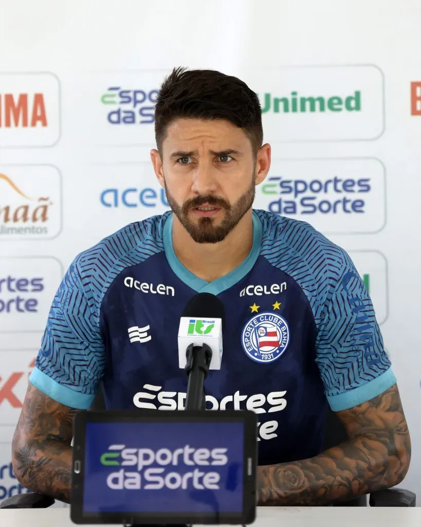 Everaldo, atacante do Bahia | Treino no CT Evaristo de Macedo em 01/12/2023 | Foto por Felipe Oliveira