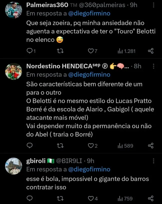 Repercussão via Twitter