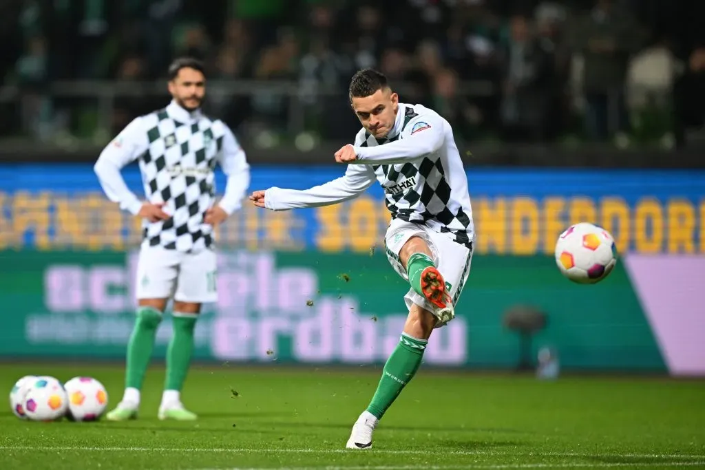 Rafael Borré pelo Werder Bremen. (Photo by Stuart Franklin/Getty Images)