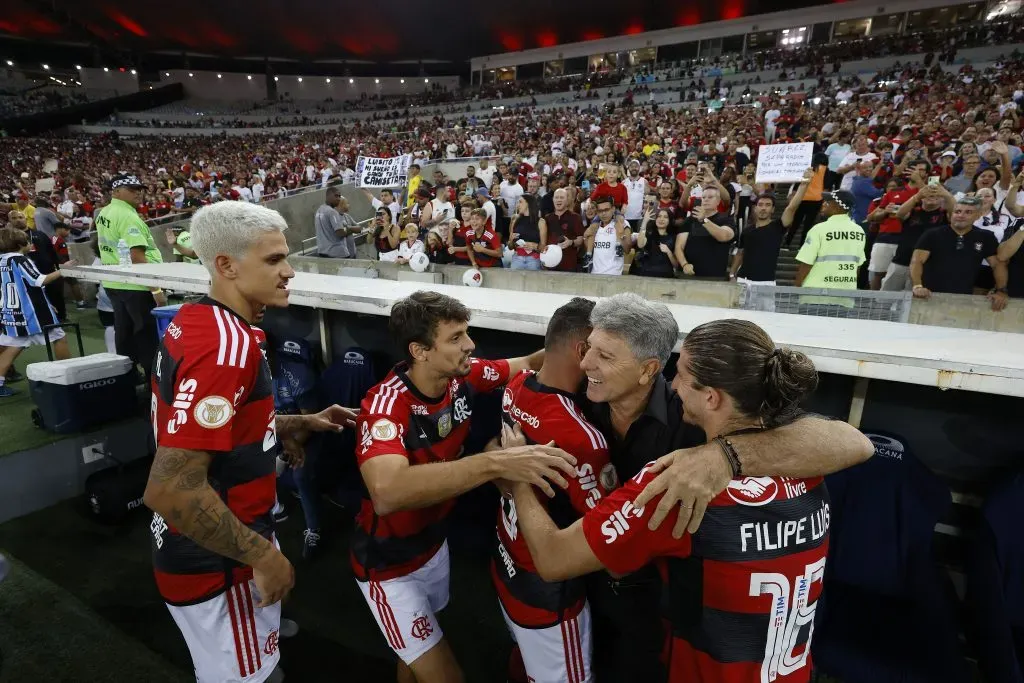 Renato Gaúcho é muito querido por todos os atletas do Flamengo. Foto: Wagner Meier/Getty Images