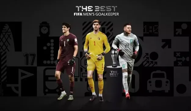 Bono, Courtois e Ederson, finalistas a melhor goleiro do mundo no Fifa The Best 2023 — Foto: Divulgação / Fifa