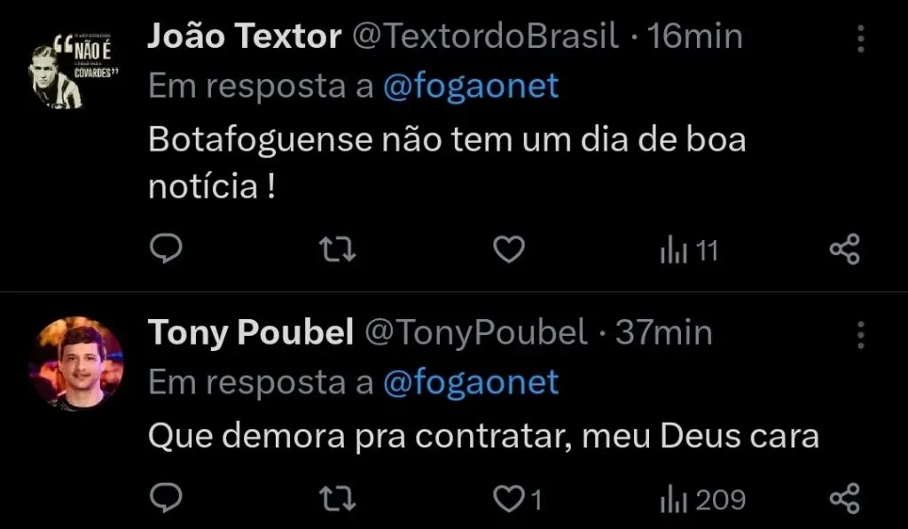 Repercussão via Twitter