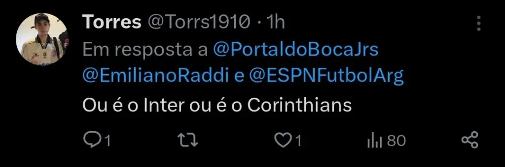 Repercussão via Twitter