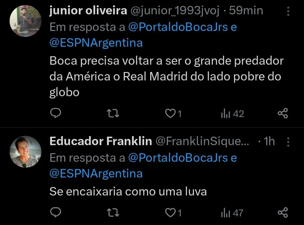 Repercussão via Twitter