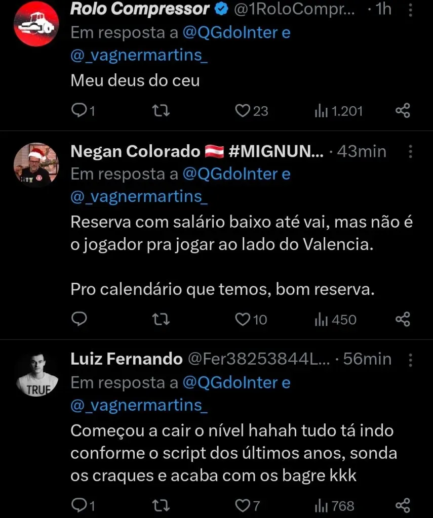 Repercussão via Twitter