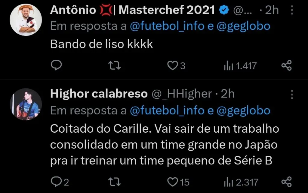 Repercussão via Twitter