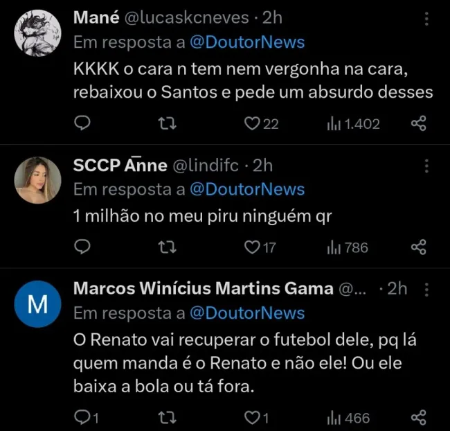 Repercussão via Twitter