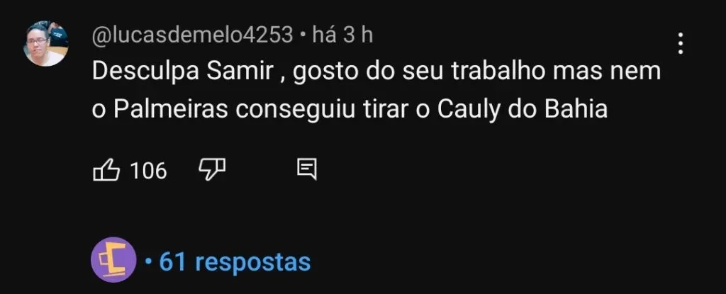 Repercussão via YouTube