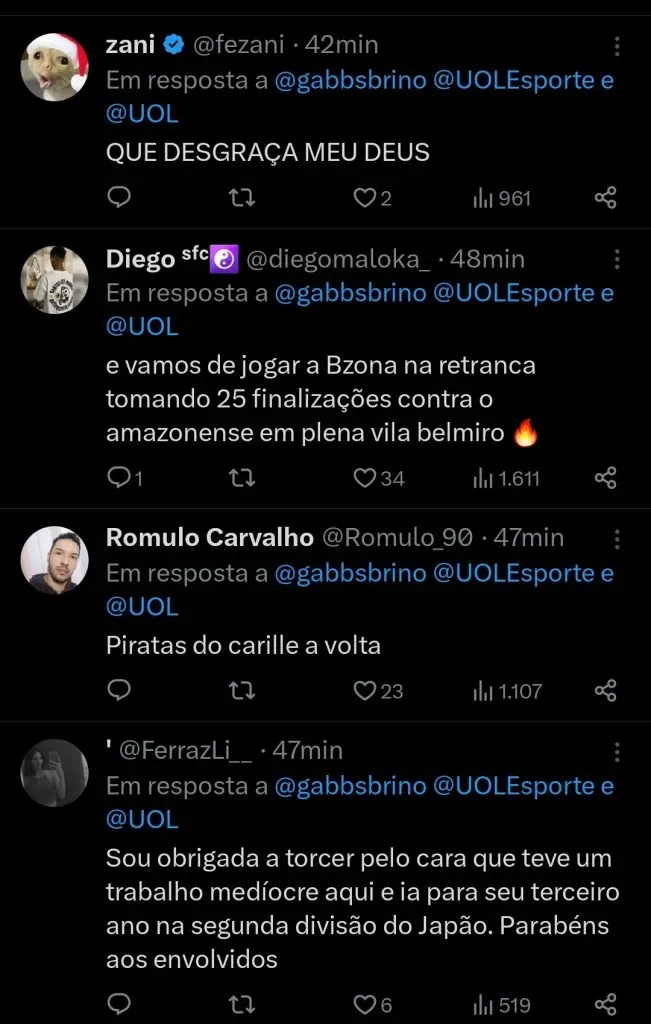 Repercussão via Twitter