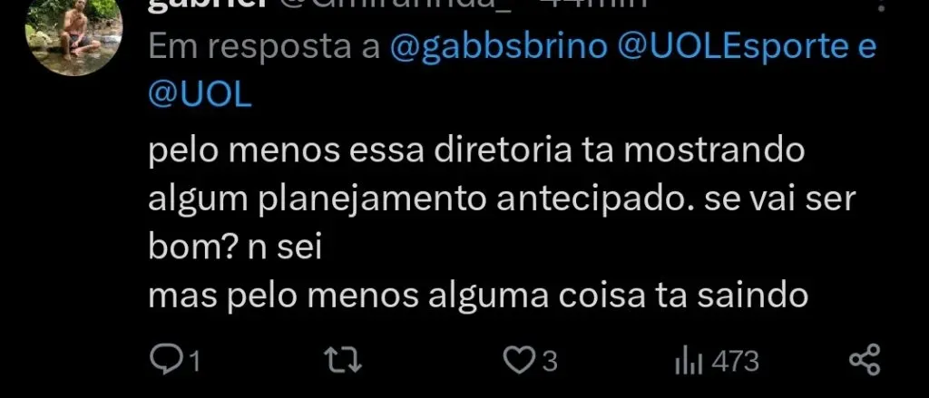Repercussão via Twitter