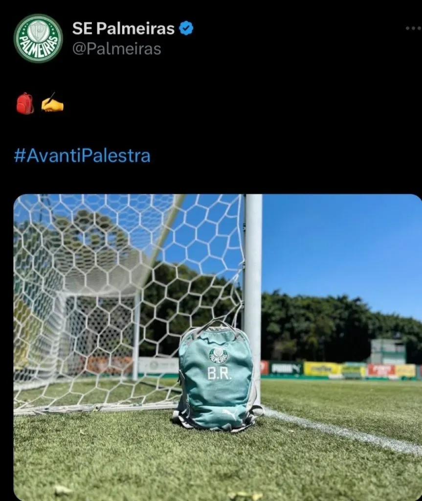 Palmeiras em suas redes sociais