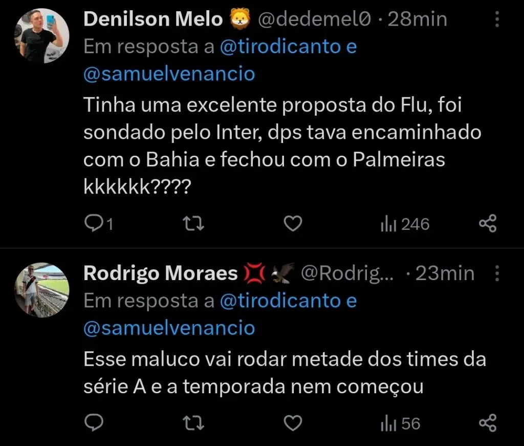 Repercussão via Twitter