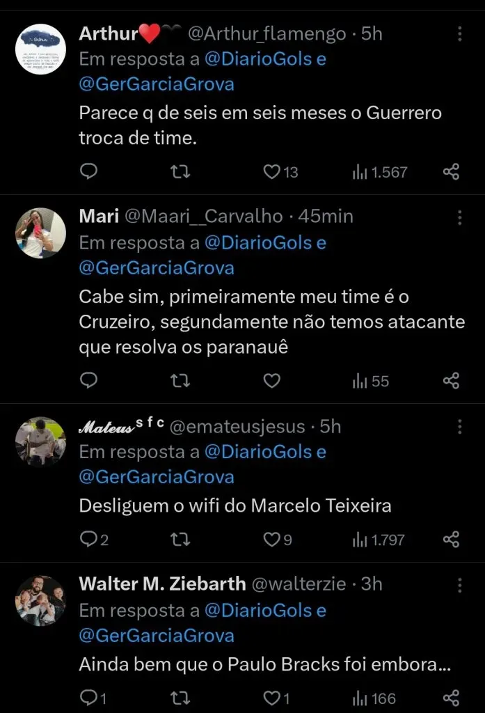 Repercussão via Twitter